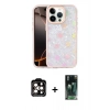 MARSİLYAN™- iPhone 15 Pro Max Kılıf Odak Prime - Siyah 360 Mat Full Body Arka Koruyucu + PVD Metal Kamera Lens - TU