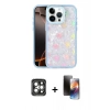 MARSİLYAN™- iPhone 15 Pro Max Kılıf Odak Prime - Siyah 3D Antistatik Mat Seramik Nano Ekran Koruyucu + PVD Metal Kamera Lens - GI