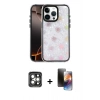 MARSİLYAN™- iPhone 15 Pro Max Kılıf Odak Prime - Siyah 3D Antistatik Mat Seramik Nano Ekran Koruyucu + PVD Metal Kamera Lens - GI
