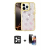 MARSİLYAN™- iPhone 15 Pro Max Kılıf Odak Prime - Siyah 3D Antistatik Mat Seramik Nano Ekran Koruyucu + PVD Metal Kamera Lens - SH