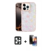 MARSİLYAN™- iPhone 15 Pro Max Kılıf Odak Prime - Siyah 3D Antistatik Mat Seramik Nano Ekran Koruyucu + PVD Metal Kamera Lens - LT