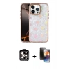 MARSİLYAN™- iPhone 15 Pro Max Kılıf Odak Prime - Siyah 3D Antistatik Mat Seramik Nano Ekran Koruyucu + PVD Metal Kamera Lens - TU