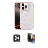 MARSİLYAN™- iPhone 15 Pro Max Kılıf Odak Prime - Siyah 3D Antistatik Mat Seramik Nano Ekran Koruyucu + PVD Metal Kamera Lens - SH