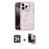 MARSİLYAN™- iPhone 15 Pro Max Kılıf Odak Prime - Siyah 3D Antistatik Mat Seramik Nano Ekran Koruyucu + PVD Metal Kamera Lens - SH