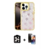 MARSİLYAN™- iPhone 15 Pro Max Kılıf Odak Prime - Siyah 3D Antistatik Mat Seramik Nano Ekran Koruyucu + PVD Metal Kamera Lens - TU