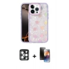 MARSİLYAN™- iPhone 15 Pro Max Kılıf Odak Prime - Siyah 3D Antistatik Mat Seramik Nano Ekran Koruyucu + PVD Metal Kamera Lens - LT