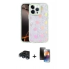 MARSİLYAN™- iPhone 15 Pro Max Kılıf Odak Prime - Siyah 3D Antistatik Mat Seramik Nano Ekran Koruyucu + Raze Metal Kamera Lens - LT