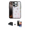 MARSİLYAN™- iPhone 15 Pro Max Kılıf Odak Prime - Siyah 3D Antistatik Mat Seramik Nano Ekran Koruyucu + Raze Metal Kamera Lens - LT