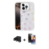 MARSİLYAN™- iPhone 15 Pro Max Kılıf Odak Prime - Siyah 3D Antistatik Mat Seramik Nano Ekran Koruyucu + Raze Metal Kamera Lens - SH