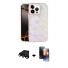 MARSİLYAN™- iPhone 15 Pro Max Kılıf Odak Prime - Siyah 3D Antistatik Mat Seramik Nano Ekran Koruyucu + Raze Metal Kamera Lens - SH