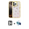 MARSİLYAN™- iPhone 15 Pro Max Kılıf Odak Prime - Siyah 3D Antistatik Seramik Nano Ekran Koruyucu + PVD Metal Kamera Lens - GS