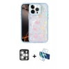 MARSİLYAN™- iPhone 15 Pro Max Kılıf Odak Prime - Siyah 3D Antistatik Seramik Nano Ekran Koruyucu + PVD Metal Kamera Lens - GS
