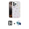 MARSİLYAN™- iPhone 15 Pro Max Kılıf Odak Prime - Siyah 3D Antistatik Seramik Nano Ekran Koruyucu + PVD Metal Kamera Lens - LT