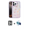 MARSİLYAN™- iPhone 15 Pro Max Kılıf Odak Prime - Siyah 3D Antistatik Seramik Nano Ekran Koruyucu + PVD Metal Kamera Lens - LT