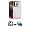 MARSİLYAN™- iPhone 15 Pro Max Kılıf Odak Prime - Siyah 3D Antistatik Seramik Nano Ekran Koruyucu + PVD Metal Kamera Lens - GS