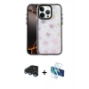 MARSİLYAN™- iPhone 15 Pro Max Kılıf Odak Prime - Siyah 3D Antistatik Seramik Nano Ekran Koruyucu + Raze Metal Kamera Lens - LT