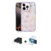 MARSİLYAN™- iPhone 15 Pro Max Kılıf Odak Prime - Siyah 3D Antistatik Seramik Nano Ekran Koruyucu + Raze Metal Kamera Lens - LT