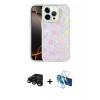 MARSİLYAN™- iPhone 15 Pro Max Kılıf Odak Prime - Siyah 3D Antistatik Seramik Nano Ekran Koruyucu + Raze Metal Kamera Lens - SH