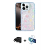 MARSİLYAN™- iPhone 15 Pro Max Kılıf Odak Prime - Siyah 3D Antistatik Seramik Nano Ekran Koruyucu + Raze Metal Kamera Lens - SH