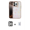 MARSİLYAN™- iPhone 15 Pro Max Kılıf Odak Prime - Siyah Bilvis 0.18mm Plus Cam Ekran Koruyucu + PVD Metal Kamera Lens - GS