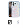 MARSİLYAN™- iPhone 15 Pro Max Kılıf Odak Prime - Siyah Bilvis 0.18mm Plus Cam Ekran Koruyucu + PVD Metal Kamera Lens - GI