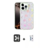 MARSİLYAN™- iPhone 15 Pro Max Kılıf Odak Prime - Siyah Bilvis 0.18mm Plus Cam Ekran Koruyucu + PVD Metal Kamera Lens - GI