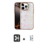MARSİLYAN™- iPhone 15 Pro Max Kılıf Odak Prime - Siyah Bilvis 0.18mm Plus Cam Ekran Koruyucu + PVD Metal Kamera Lens - GI