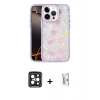 MARSİLYAN™- iPhone 15 Pro Max Kılıf Odak Prime - Siyah Bilvis 0.18mm Plus Cam Ekran Koruyucu + Siyah PVD Metal Kamera Lens