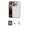 MARSİLYAN™- iPhone 15 Pro Max Kılıf Odak Prime - Siyah Bilvis 0.18mm Plus Cam Ekran Koruyucu + Siyah PVD Metal Kamera Lens