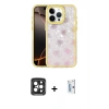 MARSİLYAN™- iPhone 15 Pro Max Kılıf Odak Prime - Siyah Bilvis 0.18mm Plus Cam Ekran Koruyucu + Siyah PVD Metal Kamera Lens