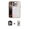 MARSİLYAN™- iPhone 15 Pro Max Kılıf Odak Prime - Siyah Bilvis 3D Cam Ekran Koruyucu + PVD Metal Kamera Lens - TU
