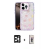 MARSİLYAN™- iPhone 15 Pro Max Kılıf Odak Prime - Siyah Bilvis 3D Cam Ekran Koruyucu + PVD Metal Kamera Lens - SH