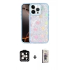 MARSİLYAN™- iPhone 15 Pro Max Kılıf Odak Prime - Siyah Bilvis 3D Cam Ekran Koruyucu + PVD Metal Kamera Lens - TU