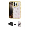 MARSİLYAN™- iPhone 15 Pro Max Kılıf Odak Prime - Siyah Bilvis 3D Mat Cam Ekran Koruyucu + Raze Metal Kamera Lens - SH