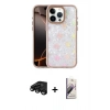 MARSİLYAN™- iPhone 15 Pro Max Kılıf Odak Prime - Siyah Bilvis 3D Mat Cam Ekran Koruyucu + Raze Metal Kamera Lens - SH