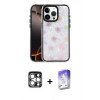 MARSİLYAN™- iPhone 15 Pro Max Kılıf Odak Prime - Siyah Bilvis 5in1 3D Magic Cam Ekran Koruyucu + PVD Metal Kamera Lens - GS