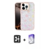 MARSİLYAN™- iPhone 15 Pro Max Kılıf Odak Prime - Siyah Bilvis 5in1 3D Magic Cam Ekran Koruyucu + PVD Metal Kamera Lens - SH