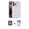 MARSİLYAN™- iPhone 15 Pro Max Kılıf Odak Prime - Siyah Bilvis 5in1 3D Magic Cam Ekran Koruyucu + PVD Metal Kamera Lens - SH