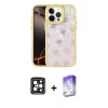 MARSİLYAN™- iPhone 15 Pro Max Kılıf Odak Prime - Siyah Bilvis 5in1 3D Magic Cam Ekran Koruyucu + PVD Metal Kamera Lens - SH