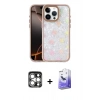 MARSİLYAN™- iPhone 15 Pro Max Kılıf Odak Prime - Siyah Bilvis 5in1 5D Magic Hayalet Cam Ekran Koruyucu + PVD Metal Kamera Lens - GS