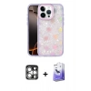 MARSİLYAN™- iPhone 15 Pro Max Kılıf Odak Prime - Siyah Bilvis 5in1 5D Magic Hayalet Cam Ekran Koruyucu + PVD Metal Kamera Lens - GS