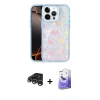 MARSİLYAN™- iPhone 15 Pro Max Kılıf Odak Prime - Siyah Bilvis 5in1 5D Magic Hayalet Cam Ekran Koruyucu + Raze Metal Kamera Lens - GS