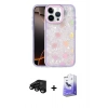 MARSİLYAN™- iPhone 15 Pro Max Kılıf Odak Prime - Siyah Bilvis 5in1 5D Magic Hayalet Cam Ekran Koruyucu + Siyah Raze Metal Kamera Lens