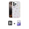 MARSİLYAN™- iPhone 15 Pro Max Kılıf Odak Prime - Siyah Bilvis 5in1 5D Magic Hayalet Cam Ekran Koruyucu + PVD Metal Kamera Lens - SH