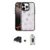 MARSİLYAN™- iPhone 15 Pro Max Kılıf Odak Prime - Siyah Bilvis Hayalet Cam Ekran Koruyucu + Raze Metal Kamera Lens - GS