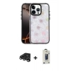 MARSİLYAN™- iPhone 15 Pro Max Kılıf Odak Prime - Siyah Bilvis Hayalet Cam Ekran Koruyucu + Raze Metal Kamera Lens - TMGI