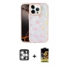 MARSİLYAN™- iPhone 15 Pro Max Kılıf Odak Prime - Siyah Buffer Cam Ekran Koruyucu + PVD Metal Kamera Lens - GS