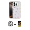 MARSİLYAN™- iPhone 15 Pro Max Kılıf Odak Prime - Siyah Buffer Cam Ekran Koruyucu + PVD Metal Kamera Lens - GS