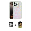 MARSİLYAN™- iPhone 15 Pro Max Kılıf Odak Prime - Siyah Buffer Cam Ekran Koruyucu + PVD Metal Kamera Lens - GS