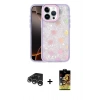 MARSİLYAN™- iPhone 15 Pro Max Kılıf Odak Prime - Siyah Buffer Cam Ekran Koruyucu + Gümüş Raze Metal Kamera Lens